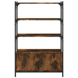 Bookcase 3-Tier Smoked Oak 70x30x109.5 cm Engineered Wood 838995