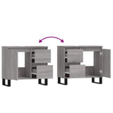 Bathroom Cabinet Grey Sonoma 65x33x60 cm Engineered Wood 831618