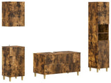 4 Piece Bathroom Cabinet Set ARNHEM Smoked Oak Engineered Wood 3417932