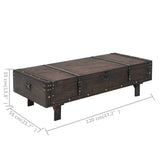 Coffee Table Plywood Vintage Style 120x55x35 cm 245802