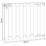 Garden Gate 100 x 80 cm WPC and Aluminium Black 42039042