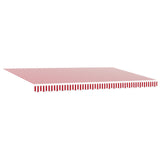 Retractable Awning Red and White 500 x 350 cm 3331497