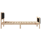 Bed Frame with Headboard Black 100 x 200 cm Fabric 878351