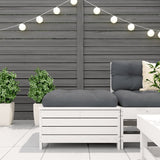 Garden Footstool White 62x63.5x32 cm Solid Wood Pine 844899