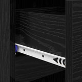 Shoe Cabinet Black Oak 100.5 x 28 x 100 cm Engineered Wood 871388