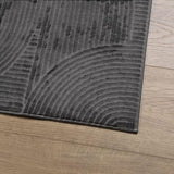 Rug IZA Short Pile Scandinavian Look Anthracite 100x200 cm 375427