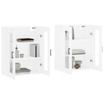 Wall Mounted Cabinets 2 pcs White Engineered Wood 3197945