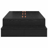 Storage Bed Frame with Drawer Black Oak 100 cm Engineered Wood 3335614