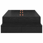 Storage Bed Frame with Drawer Black oak 236.5 x 80 x 31.5 cm 3335598
