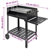 BBQ Stand Charcoal Barbecue 2 Wheels 40714