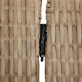 Room Divider 5 Panels Beige Poly Rattan 365351