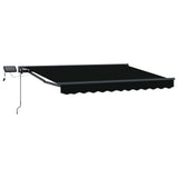 Manual Awning Frame with LEDs Black and Anthracite 3.5 x 2.5 m 3420831