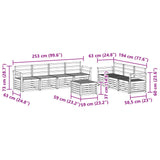 Sofa Sets 8 pcs Natural Solid Acacia Wood 3374489
