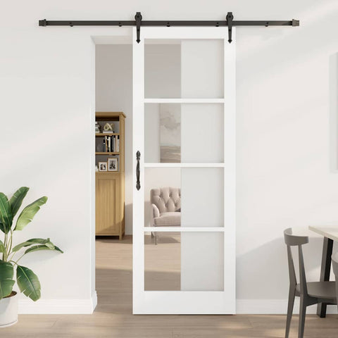 Sliding Door Manual ORKDAL White 83 x 232 cm Wood and metal 3332478