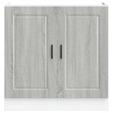 Sink Base Cabinet "Porto" Grey Sonoma 80x46x81.5 cm Engineered Wood 853933