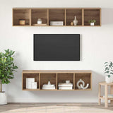 TV Cabinet Set Wall-mounted 4 pcs Artisan Oak Engineered Wood 3393422
