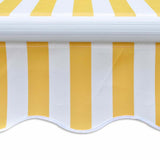 275558 Folding Awning Manual Operated 300 cm Yellow/White
