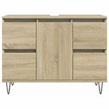 Bathroom Cabinet Sonoma Oak 80x33x60 cm Engineered Wood 849683