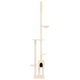 Floor to Ceiling Cat Tree Cream 258.5-284.5 cm 171717