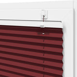 Pleated Blind Bordeaux Red 120x200 cm Fabric Width 119.4 cm Polyester 4015266