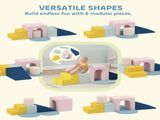 8-Piece Foam Play Blocks for Kids, Soft Motor Skill Blocks with Washable Velvet Covers, Indoor T3398P552626