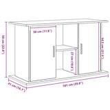 Aquarium Stand Black Oak 101x41x58 cm Engineered Wood 862153