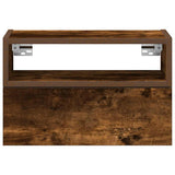 Wall-mounted Bedside Cabinets 2 pcs Smoked Oak 45x26x28.5 cm 858605