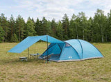 Cabin Tent with Roof Blue 6-Person Polyester and Steel 42028584