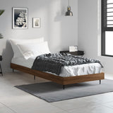 Bed Frame without Mattress Brown Oak 75x190 cm Small Single Engineered Wood 832316