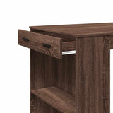 Bar Table Brown Oak 102x70x103.5 cm Engineered Wood 3309327