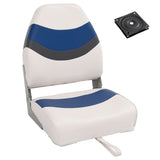 2 Piece Foldable Boat Seat Set High Backrest 3284307