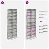 CD Cabinet Concrete Grey 65 x 23.5 x 175 cm Engineered Wood 8012661