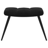 Relaxing chair with Footstool Black Velvet 42022449