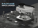 15 Bar Coffee Machine, with Adjustable Grind, Steamer and Accessories - Silver Colour T3398P329462