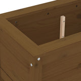 Garden Planter Honey Brown 82.5x40x39 cm Solid Wood Pine 825257