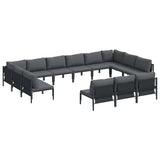 Garden Sofa Set Anthracite Steel 3379022