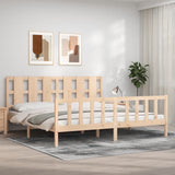 Bed Frame without Mattress 200x200 cm Solid Wood Pine 3192251