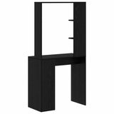 Desk with Shelf Black Oak 78.5 x 37 x 154.5 cm Engineered Wood 869339