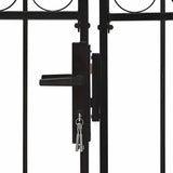 Fence Gate "ASSEN" Double Door with Arched Top Steel 400x200 cm 143096