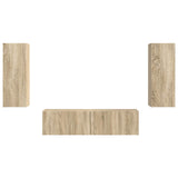 TV Cabinet Set Wall-mounted 2 pcs Sonoma Oak Engineered Wood 3408972