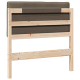 Upholstered Headboard Brown and Taupe 80 cm Solid Pine Wood 880206