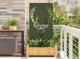 Garden Privacy Screen Olive green 50 x 140 cm Cold-rolled steel 876332