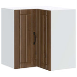 Kitchen Wall Corner Cabinet "Lucca" Brown Oak Engineered Wood 853864
