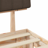 Bed Frame with Upholstered Headboard Taupe 180 x 200 cm 3398102
