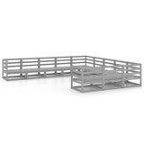 11 Piece Garden Lounge Set Solid Pinewood 3076016