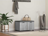 Hall Bench with Cushion with Shelf Grey Sonoma 60 x 38 x 46 cm 891477