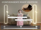 LED Floor Lamp, Dimmable Floor Standing Lamp with Glass Night Light, Foot Switch for Living Room, T3398P344140
