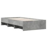 Bed Frame Concrete Grey Engineered wood Single Bed Frame 3295677