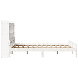 Bookcase Bed without Mattress White 140x190 cm Solid Wood Pine 3308895
