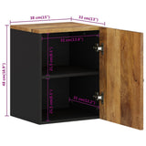 Bathroom Wall Cabinet 38x33x48 cm Solid Wood Mango 351993